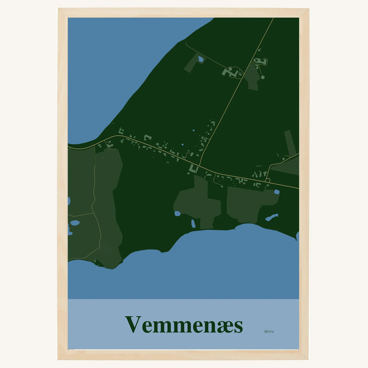 Vemmenæs plakat – Firkantet 2026 – Mørk grøn