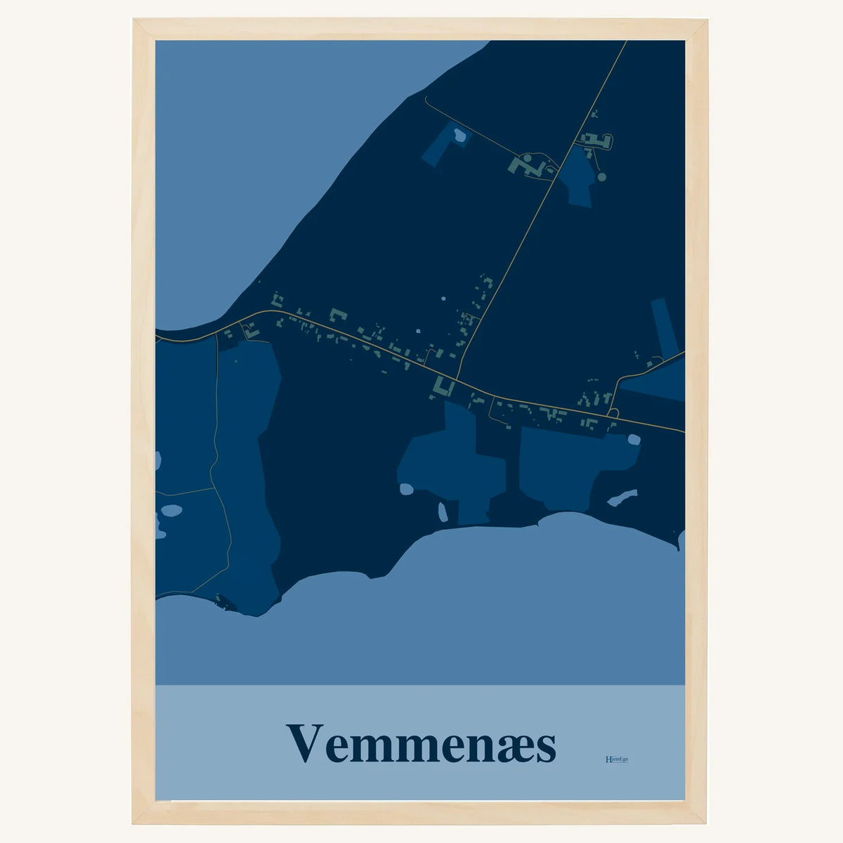 Vemmenæs plakat – Firkantet 2026 – Mørk blå
