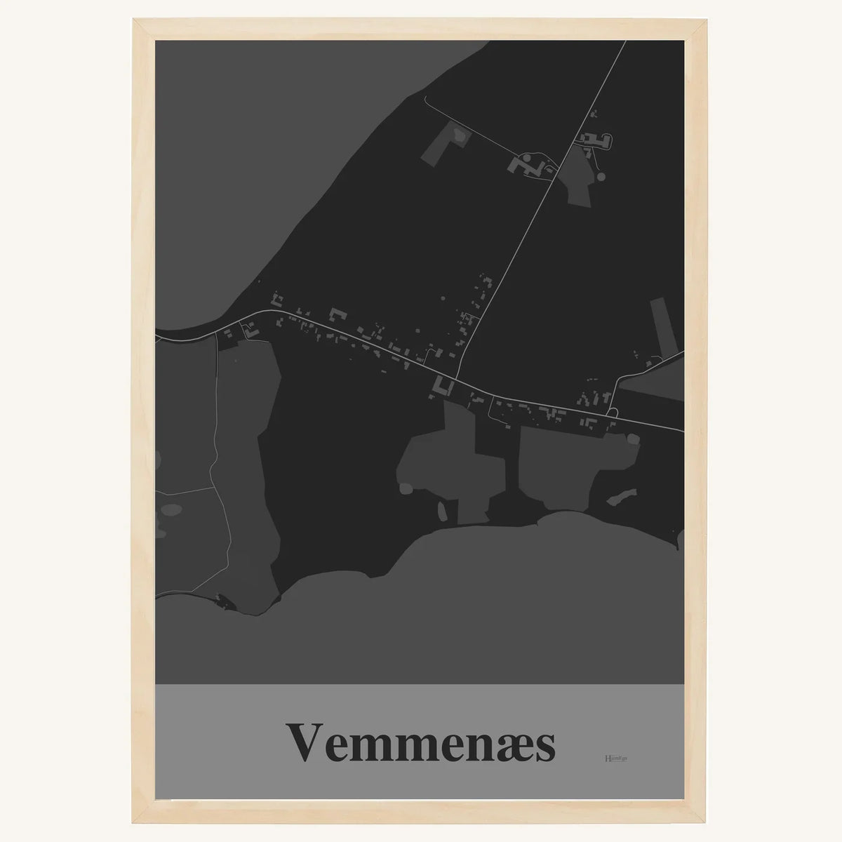 Vemmenæs plakat – Firkantet 2026 – Mørk grå