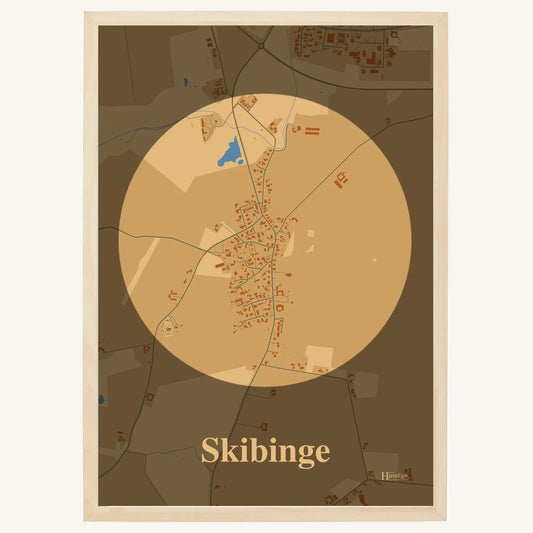 Skibinge plakat – Centrum 2026 – Lys pastel brun