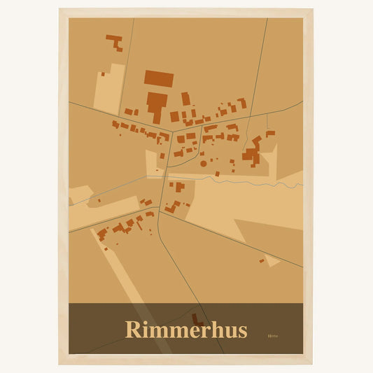 Rimmerhus plakat – Firkantet 2026 – Lys pastel brun