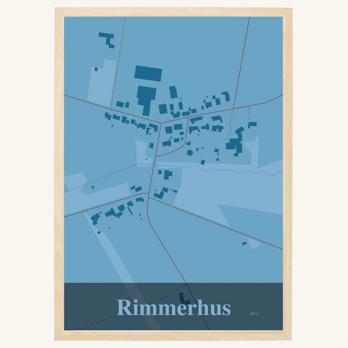 Rimmerhus plakat – Firkantet 2026 – Lys pastel blå