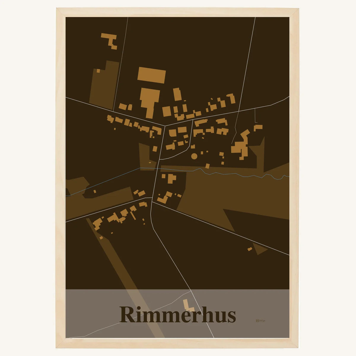 Rimmerhus plakat – Firkantet 2026 – Mørk brun