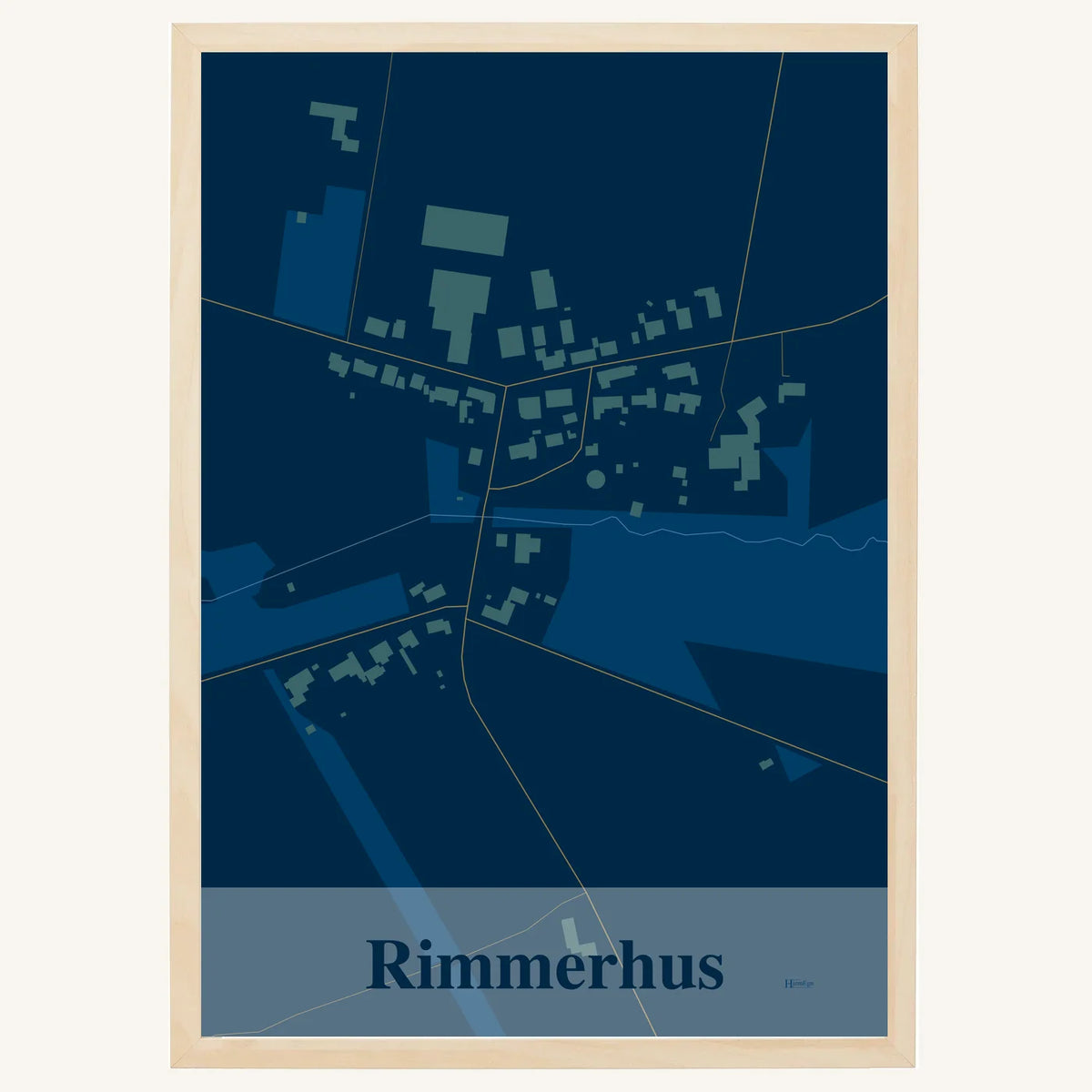 Rimmerhus plakat – Firkantet 2026 – Mørk blå