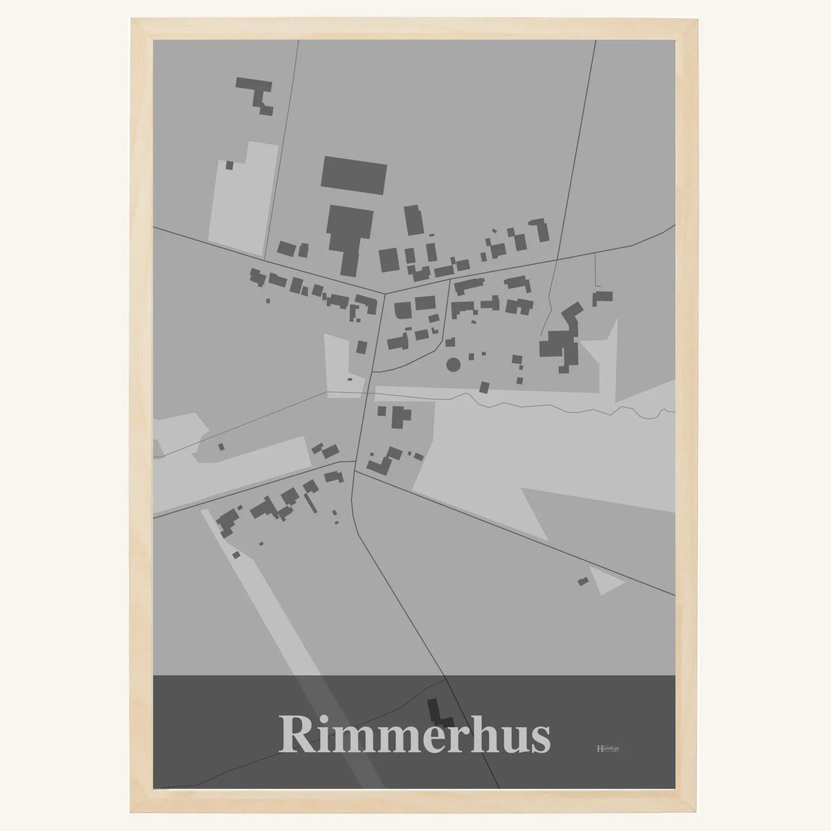 Rimmerhus plakat – Firkantet 2026 – Lys pastel grå