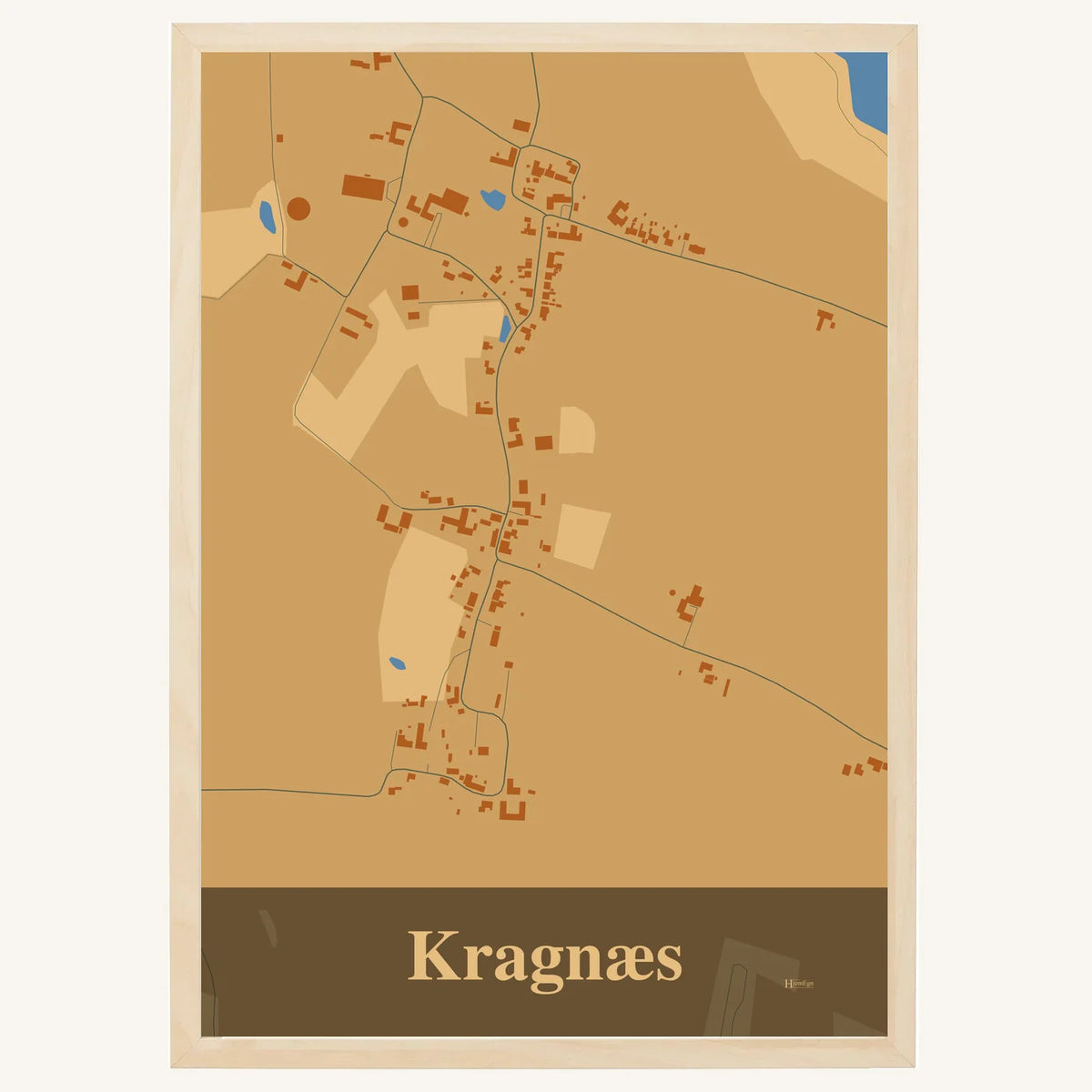 Kragnæs plakat – Firkantet 2026 – Lys pastel brun