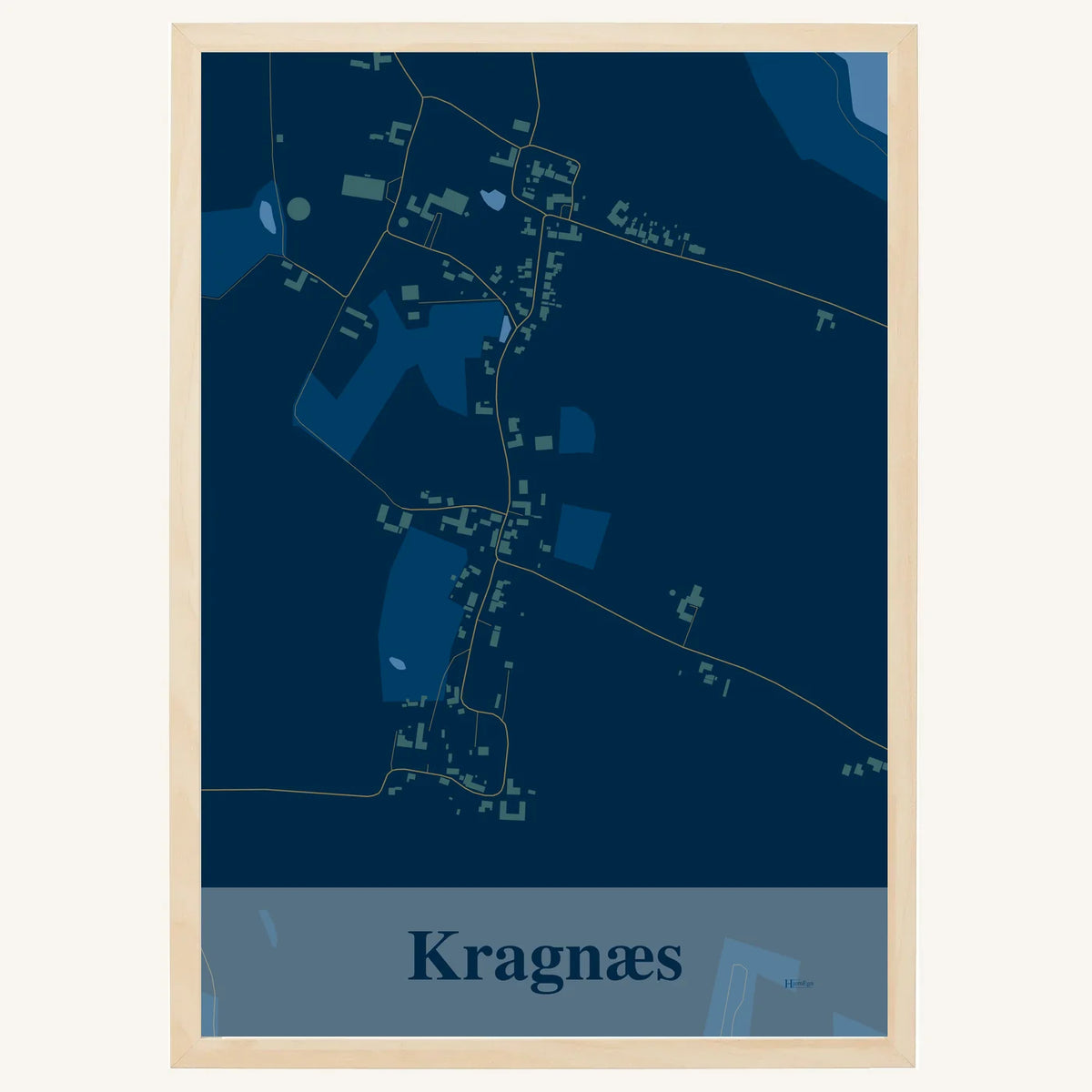 Kragnæs plakat – Firkantet 2026 – Mørk blå