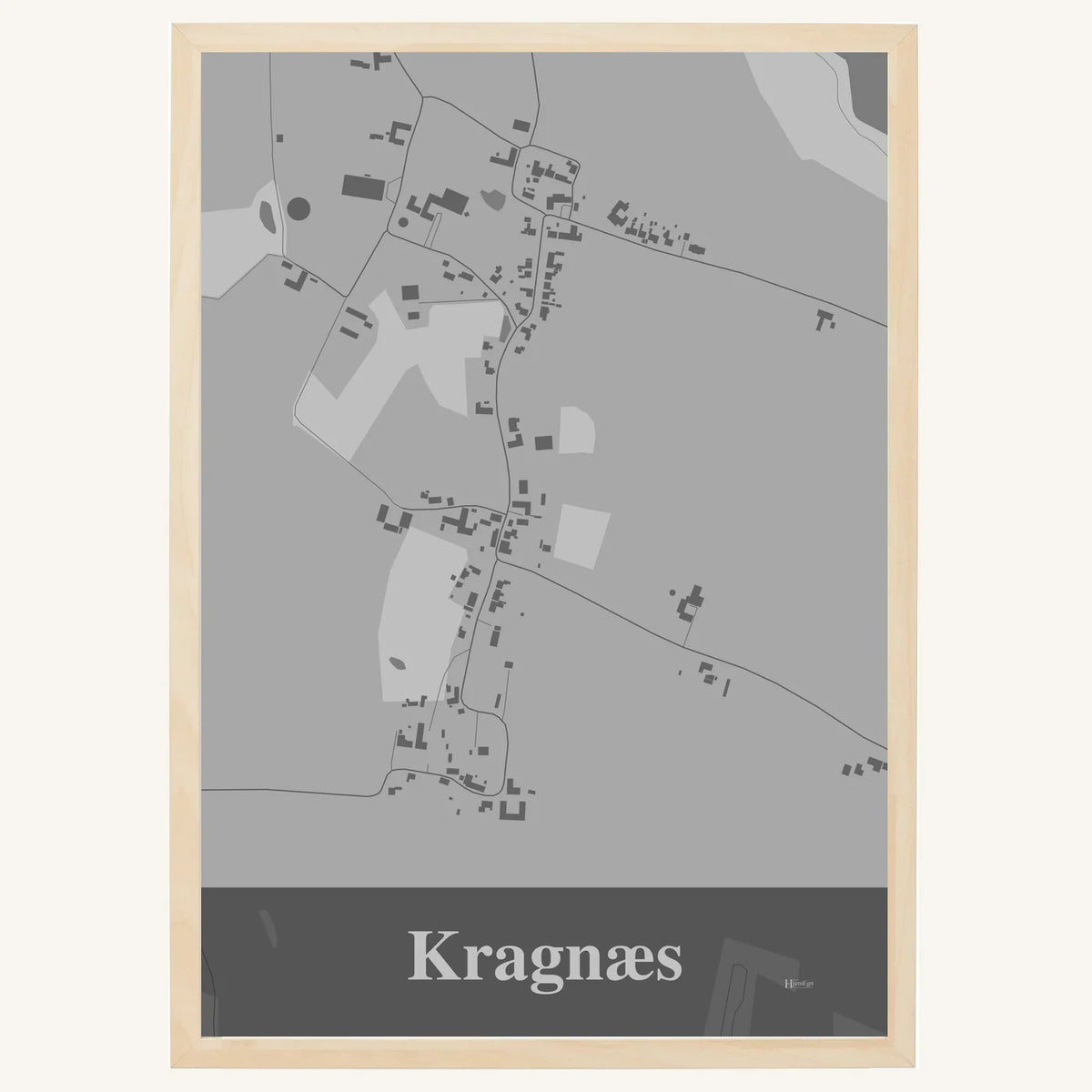 Kragnæs plakat – Firkantet 2026 – Lys pastel grå