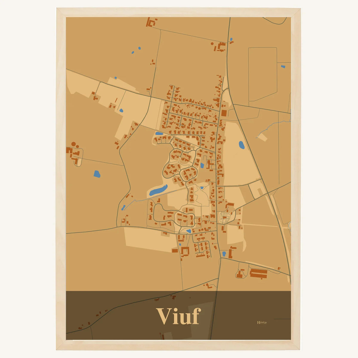 Viuf plakat – Firkantet 2026 – Lys pastel brun