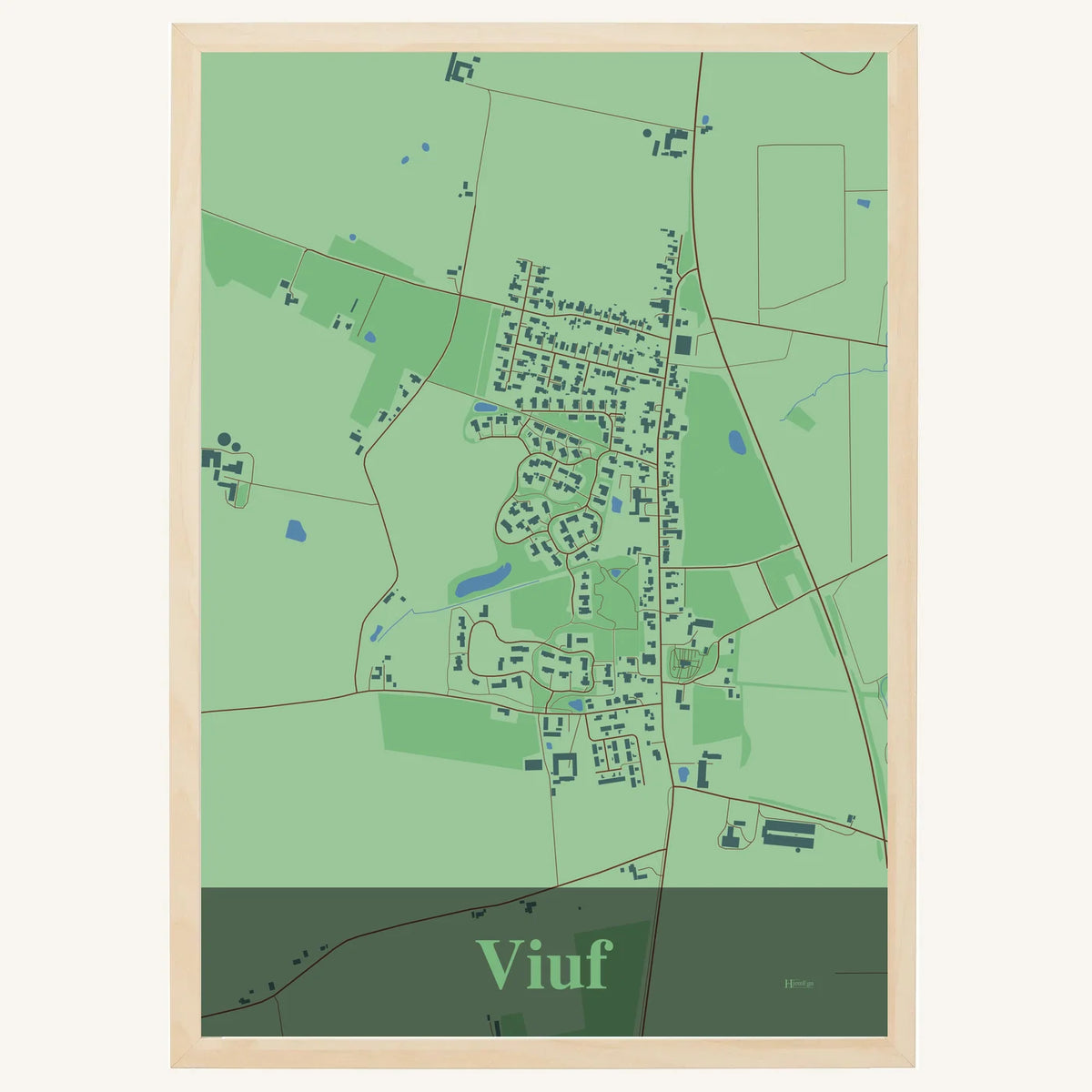 Viuf plakat – Firkantet 2026 – Lys pastel grøn