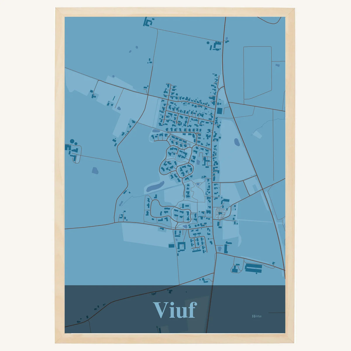 Viuf plakat – Firkantet 2026 – Lys pastel blå