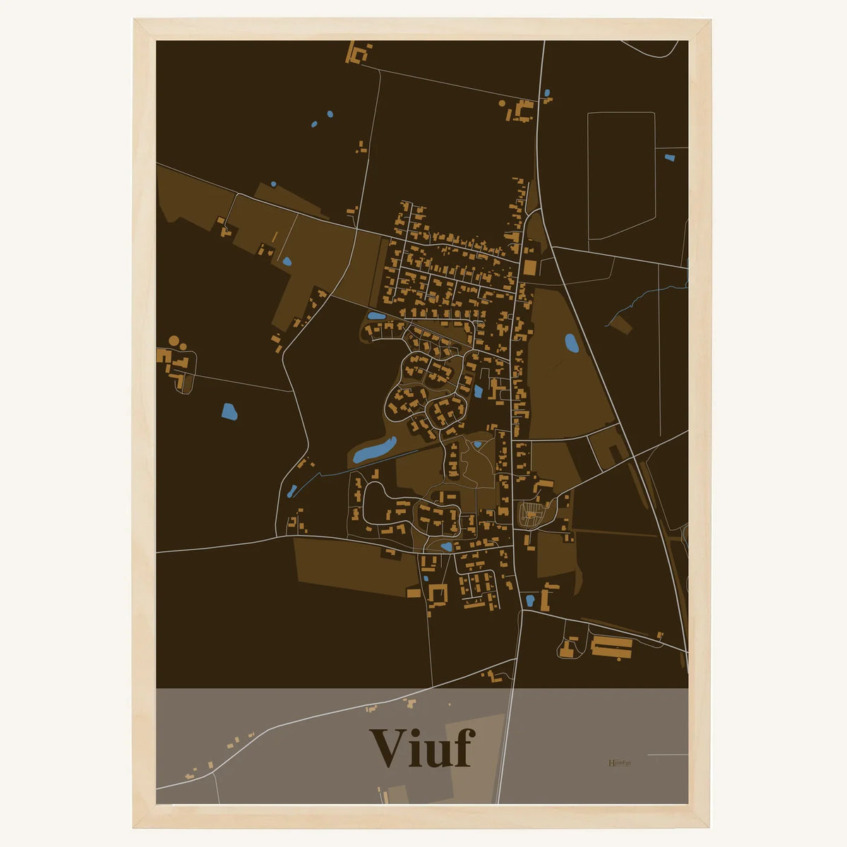 Viuf plakat – Firkantet 2026 – Mørk brun