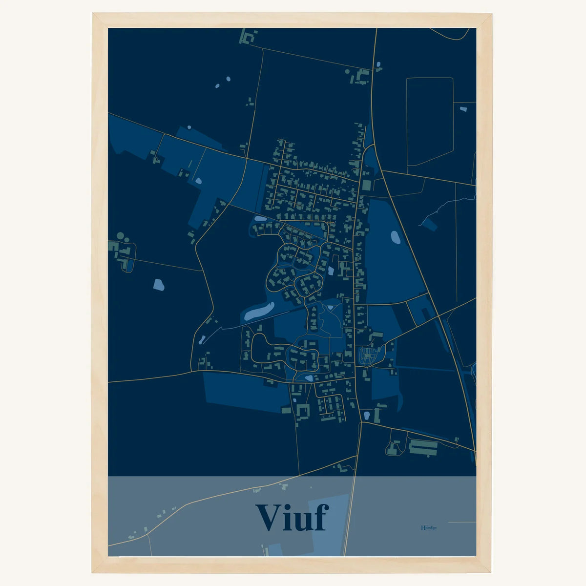 Viuf plakat – Firkantet 2026 – Mørk blå