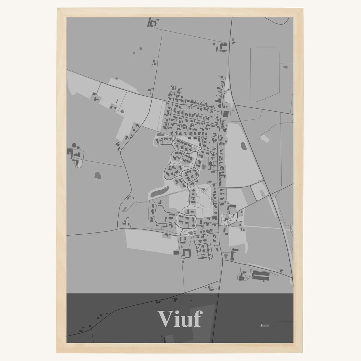 Viuf plakat – Firkantet 2026 – Lys pastel grå