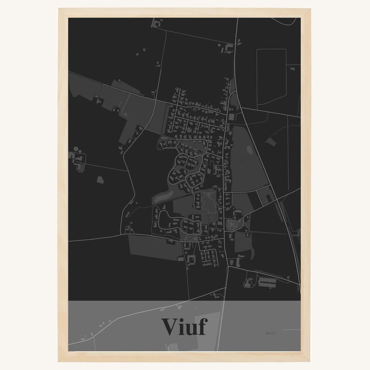 Viuf plakat – Firkantet 2026 – Mørk grå