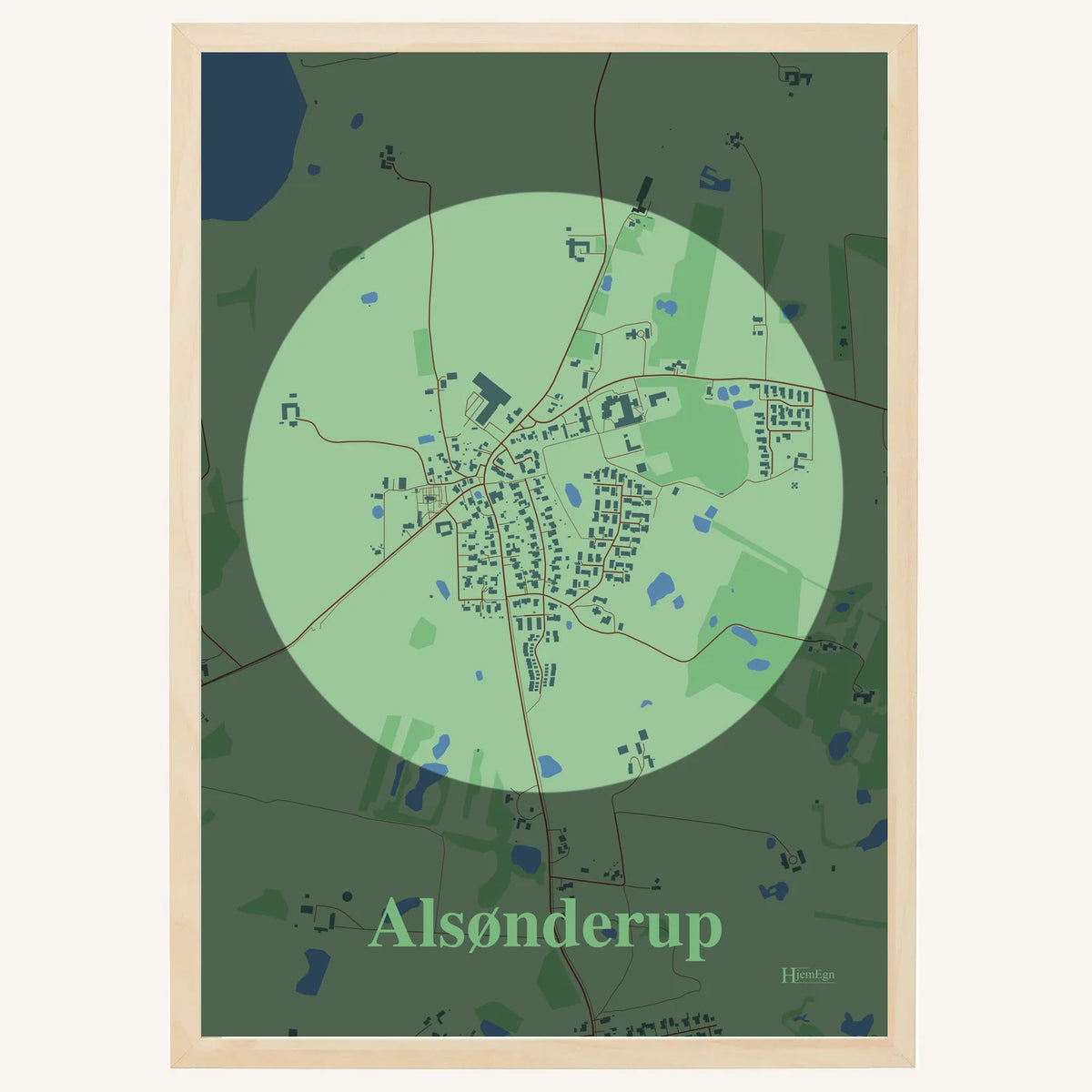 Alsønderup plakat – Centrum 2026 – Lys pastel grøn
