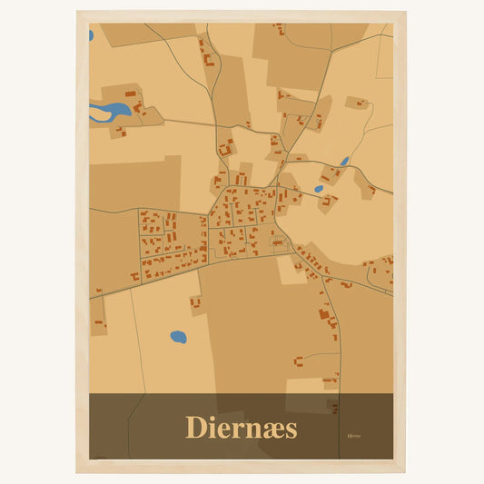 Diernæs Plakat – Lys pastel brun