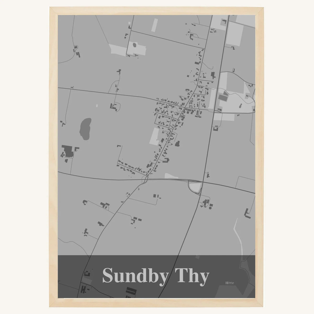 Sundby Thy plakat – Firkantet 2026 – Lys pastel grå