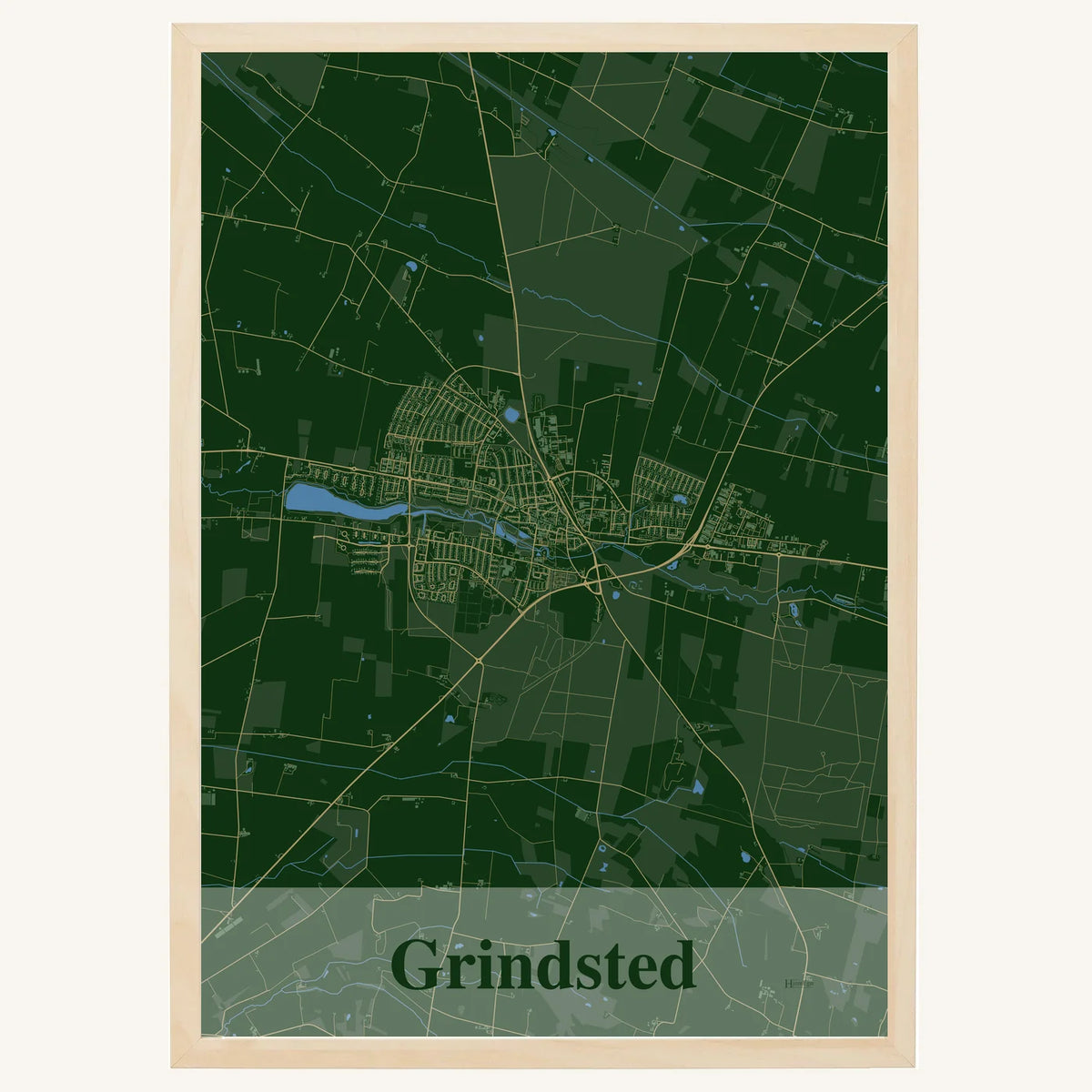 Grindsted plakat – Firkantet 2026 – Mørk grøn