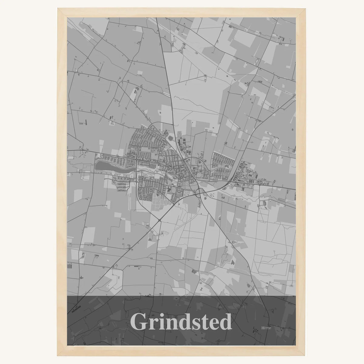 Grindsted plakat – Firkantet 2026 – Lys pastel grå