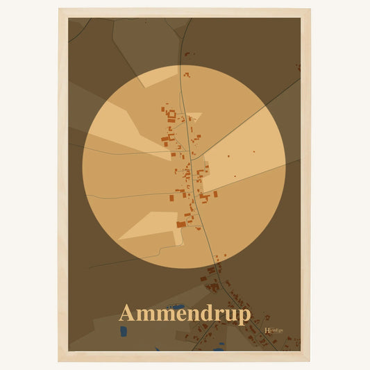 Ammendrup plakat – Centrum 2026 – Lys pastel brun