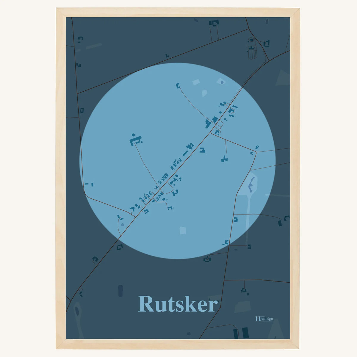 Rutsker plakat – Centrum 2026 – Lys pastel blå