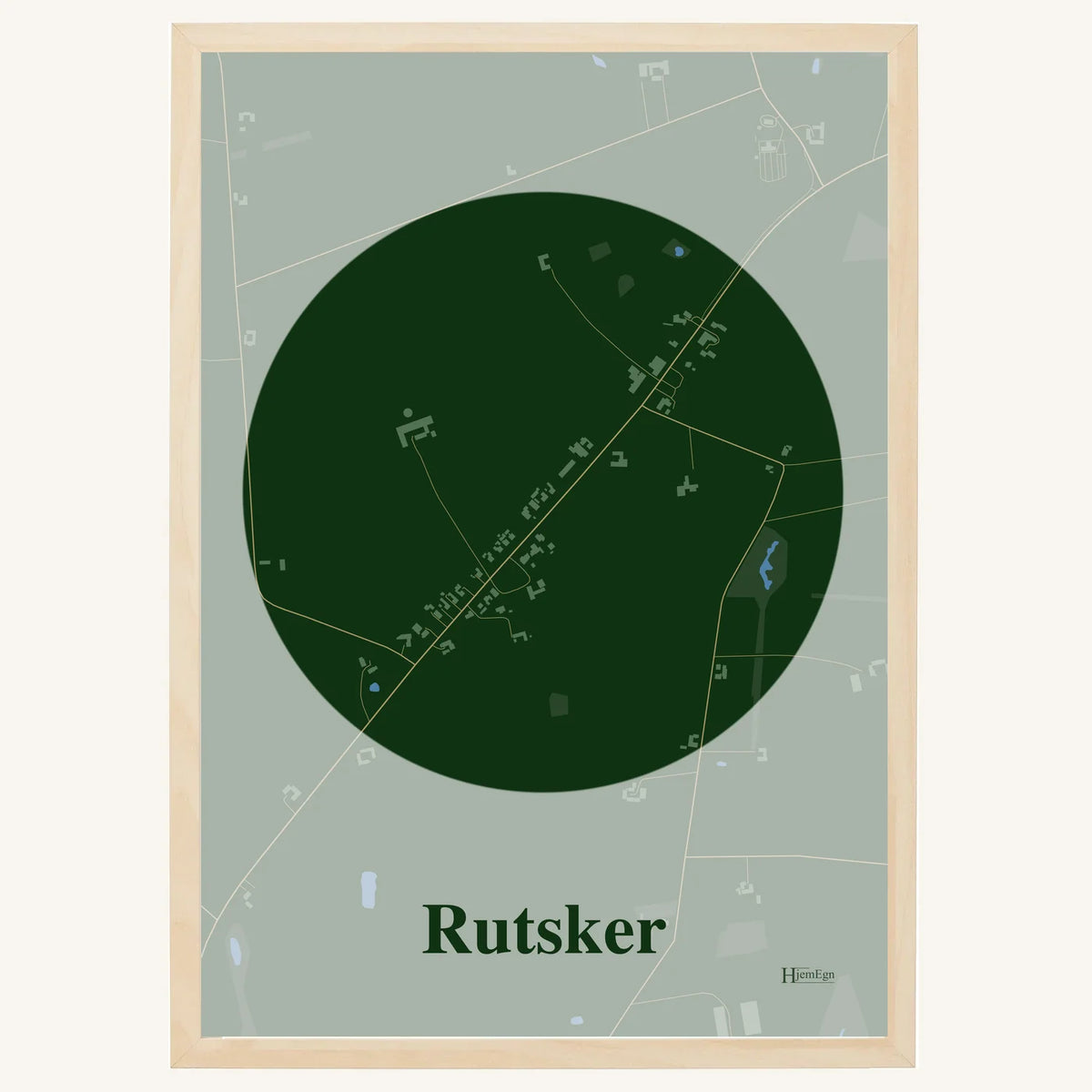 Rutsker plakat – Centrum 2026 – Mørk grøn