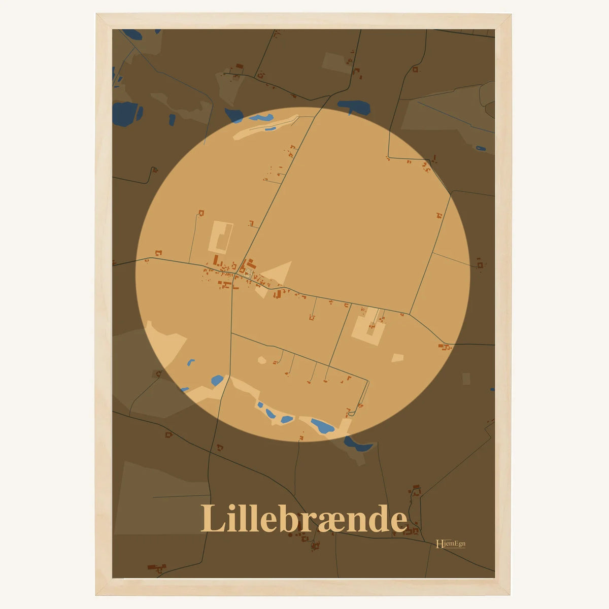 Lillebrænde plakat – Centrum 2026 – Lys pastel brun