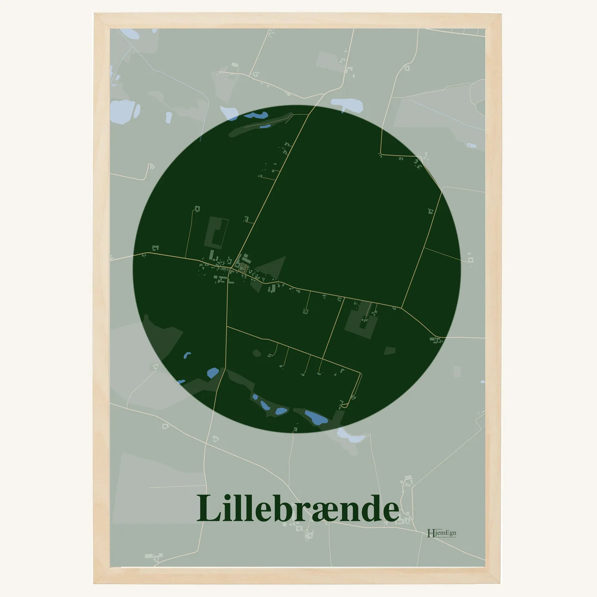 Lillebrænde plakat – Centrum 2026 – Mørk grøn