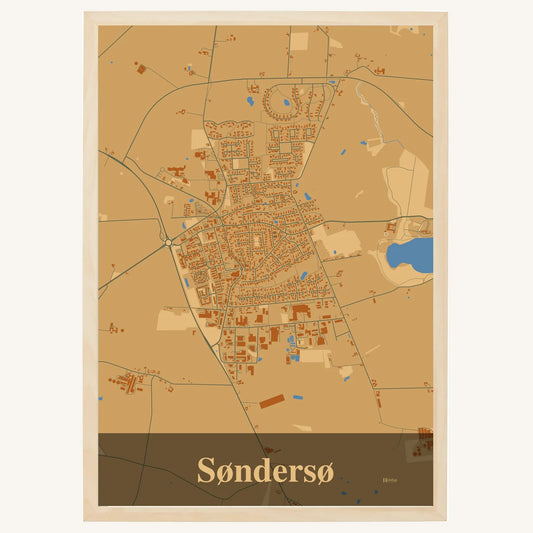 Søndersø Plakat – Lys pastel brun