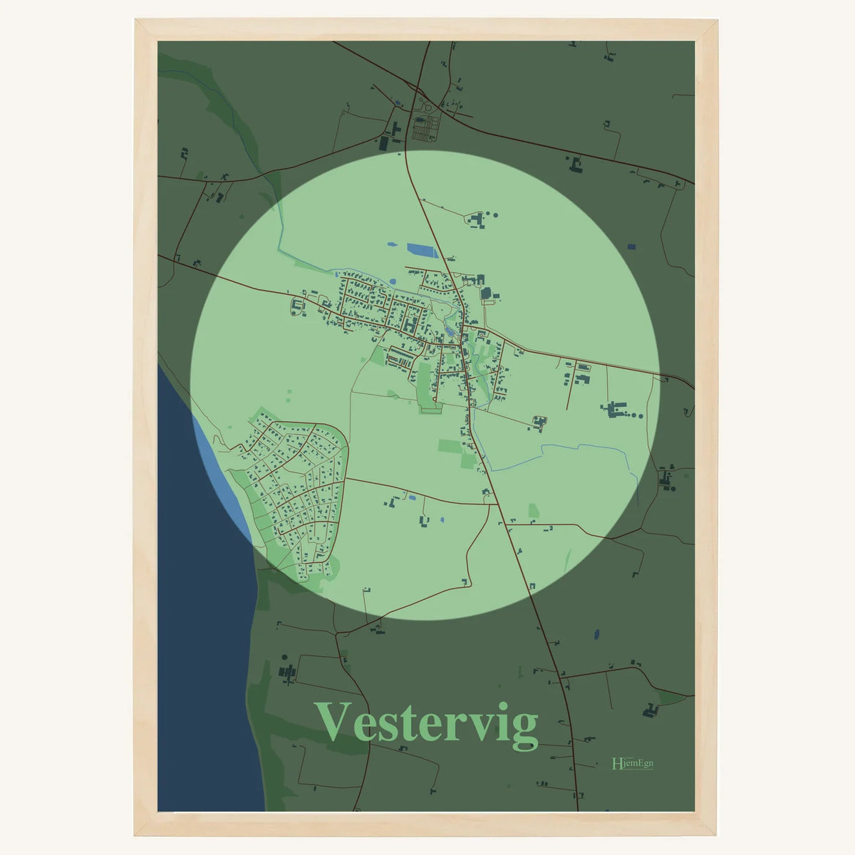 Vestervig plakat – Centrum 2026 – Lys pastel grøn