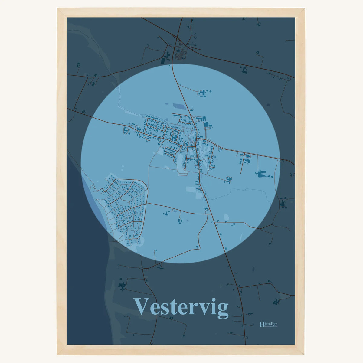 Vestervig plakat – Centrum 2026 – Lys pastel blå