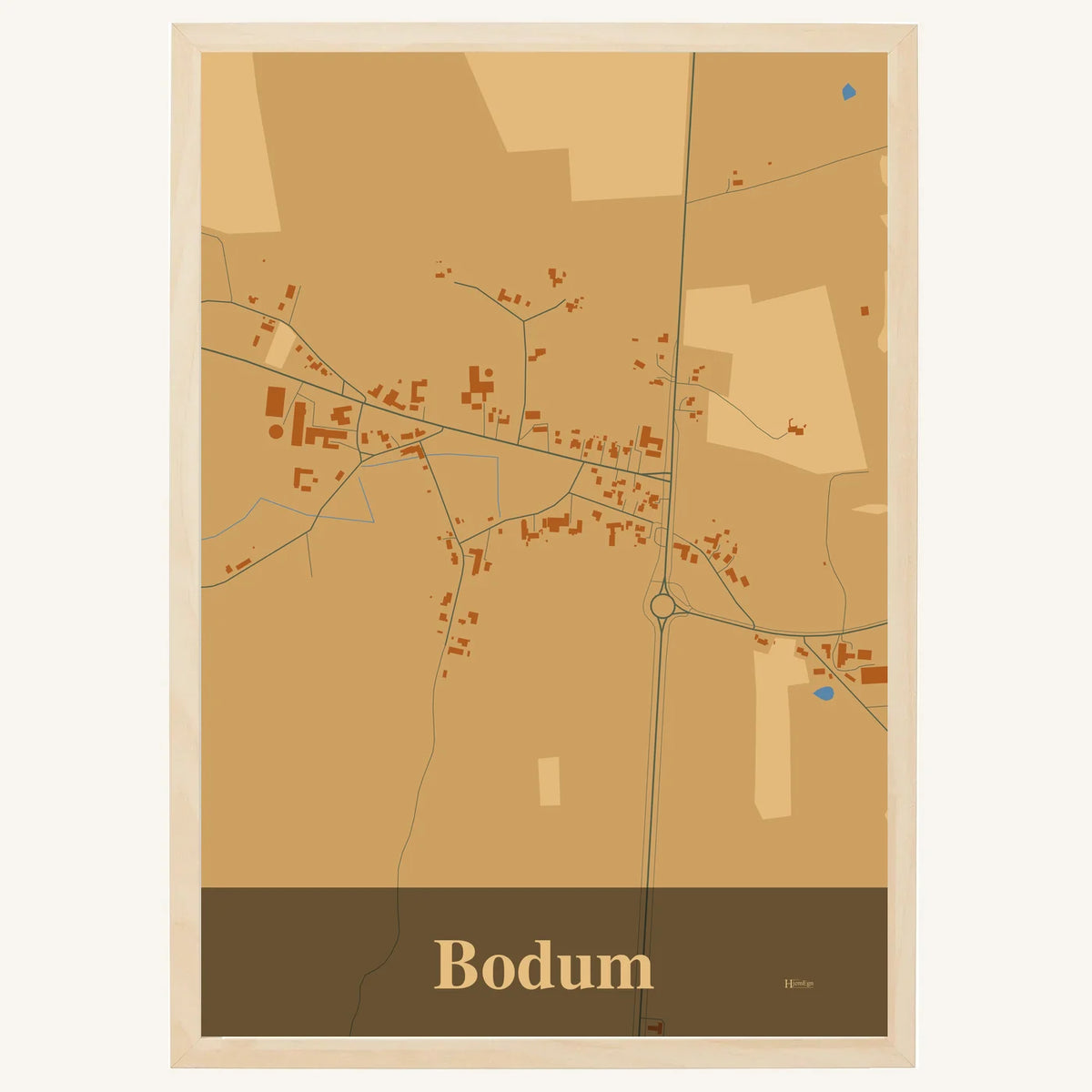 Bodum plakat – Firkantet 2026 – Lys pastel brun