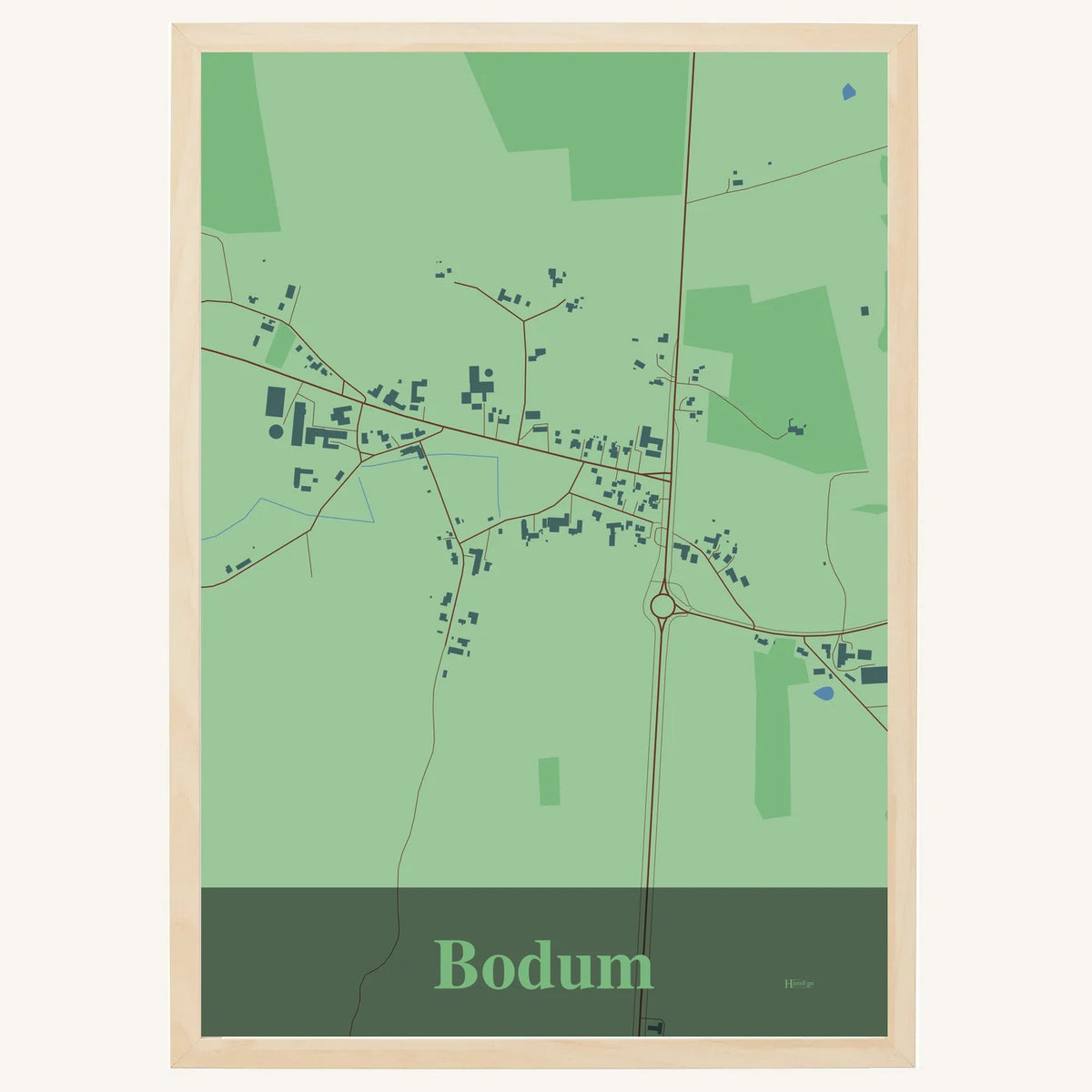 Bodum plakat – Firkantet 2026 – Lys pastel grøn