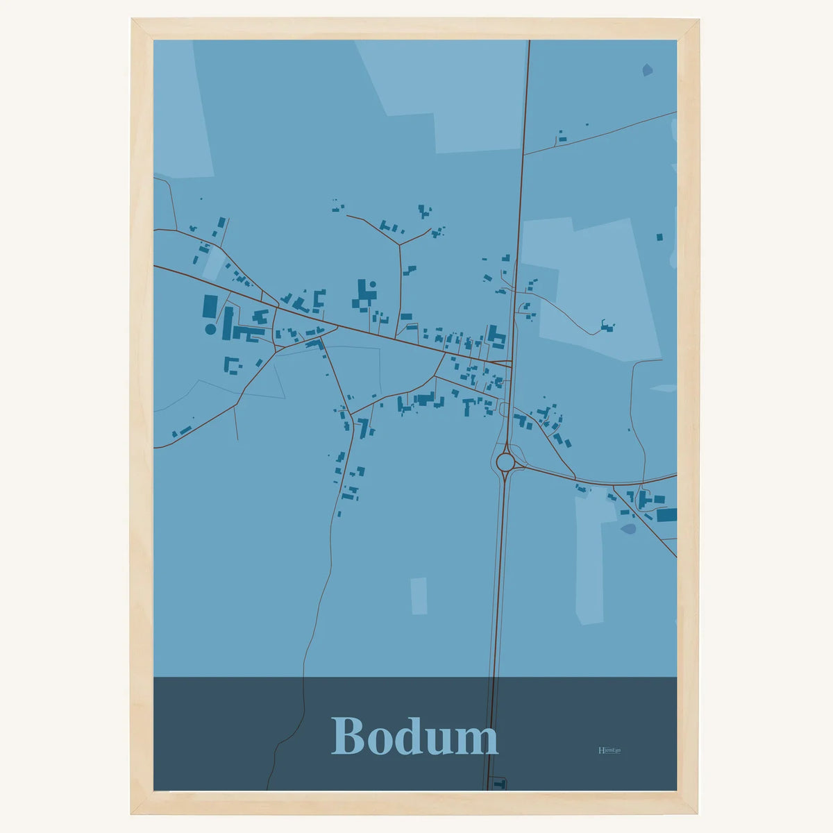 Bodum plakat – Firkantet 2026 – Lys pastel blå