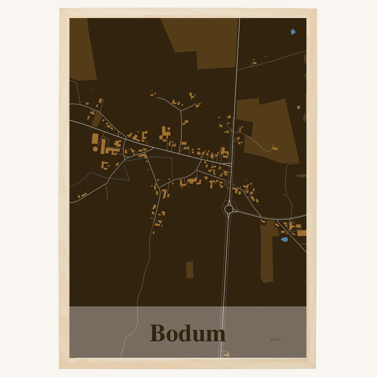 Bodum plakat – Firkantet 2026 – Mørk brun