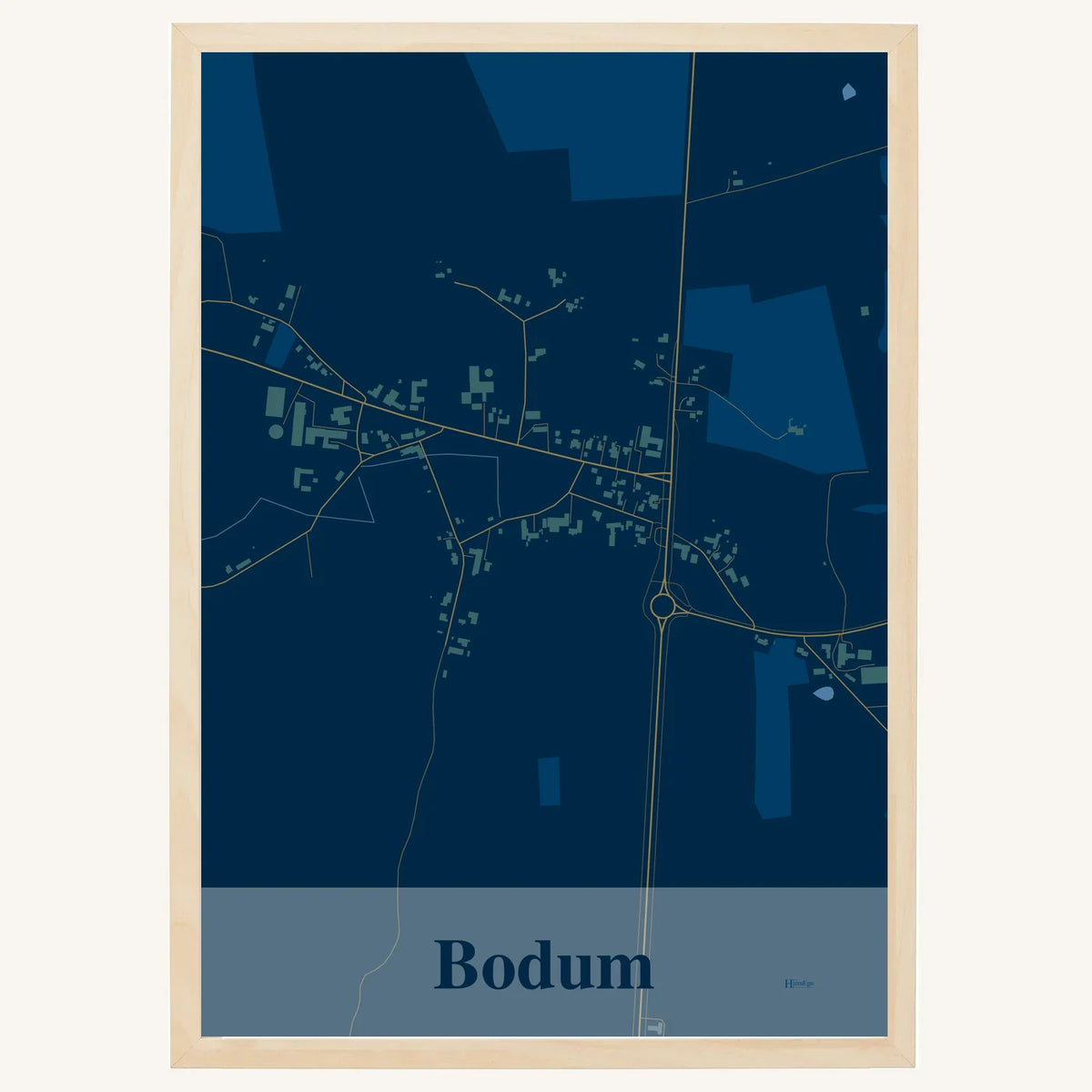 Bodum plakat – Firkantet 2026 – Mørk blå