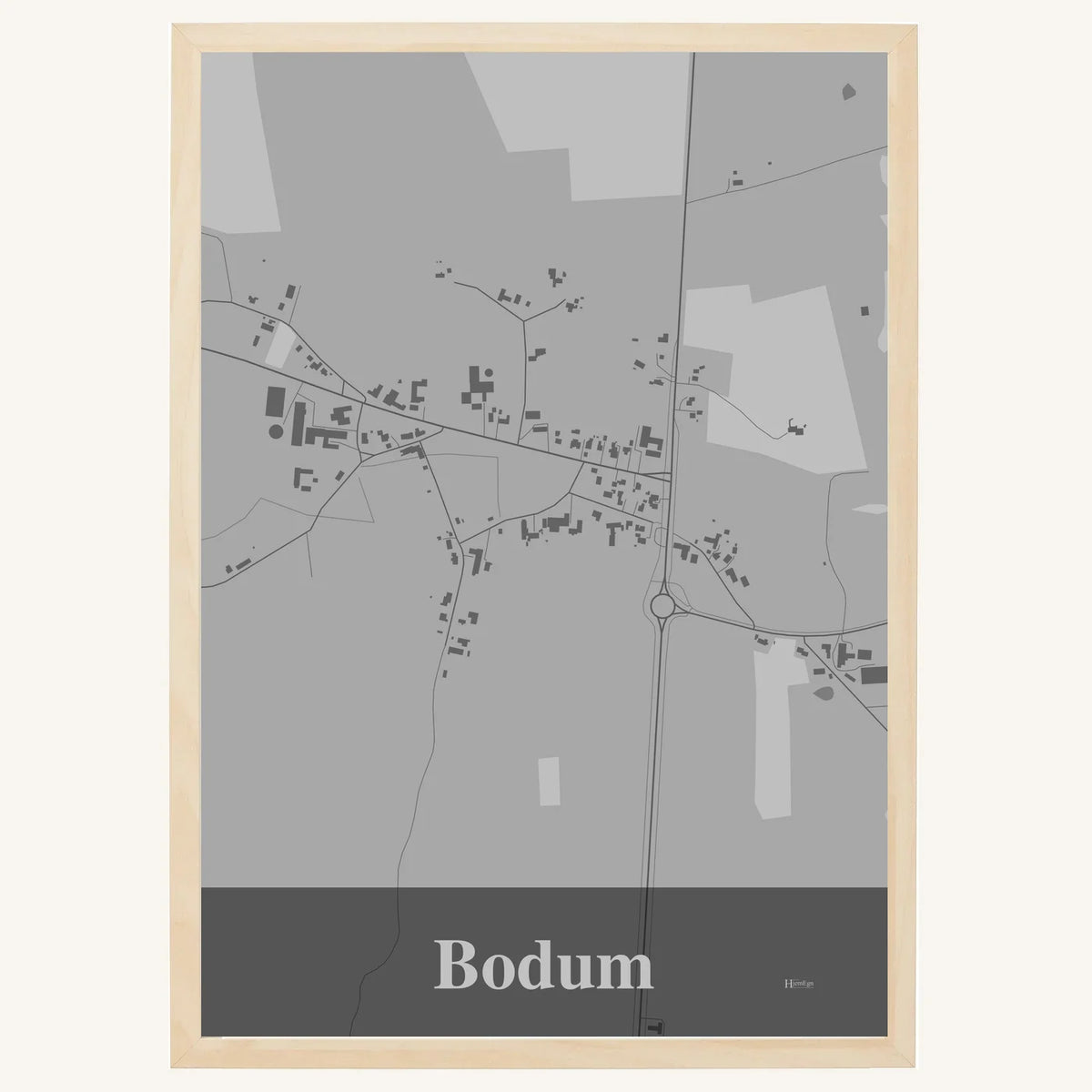 Bodum plakat – Firkantet 2026 – Lys pastel grå
