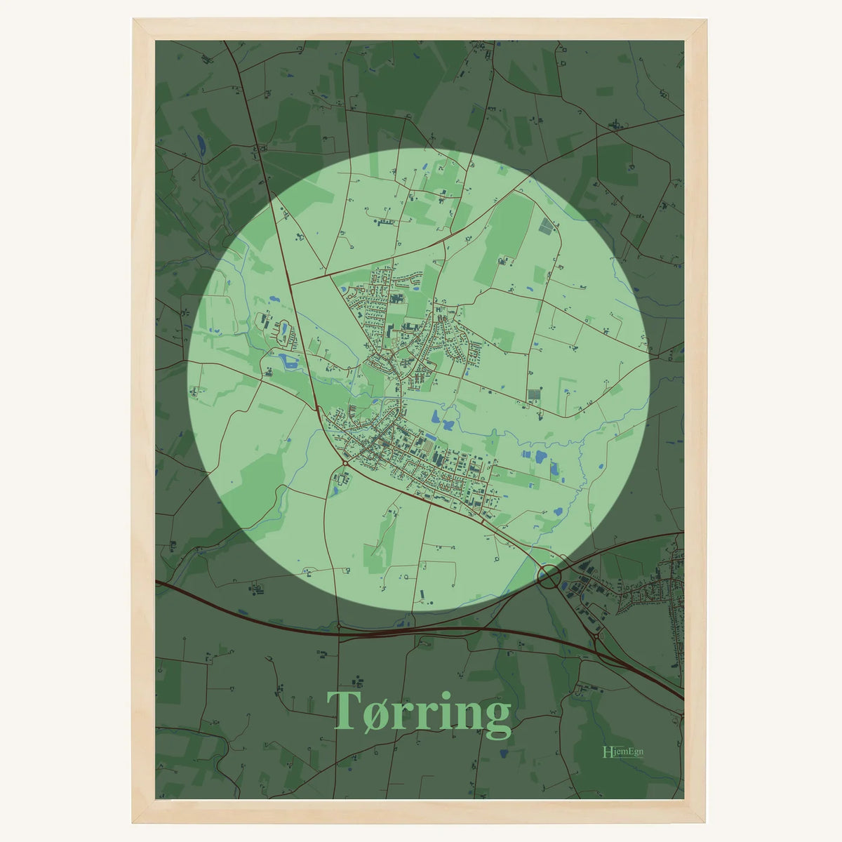 Tørring plakat – Centrum 2026 – Lys pastel grøn