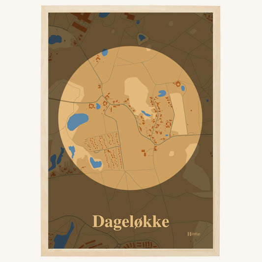 Dageløkke plakat – Centrum 2026 – Lys pastel brun