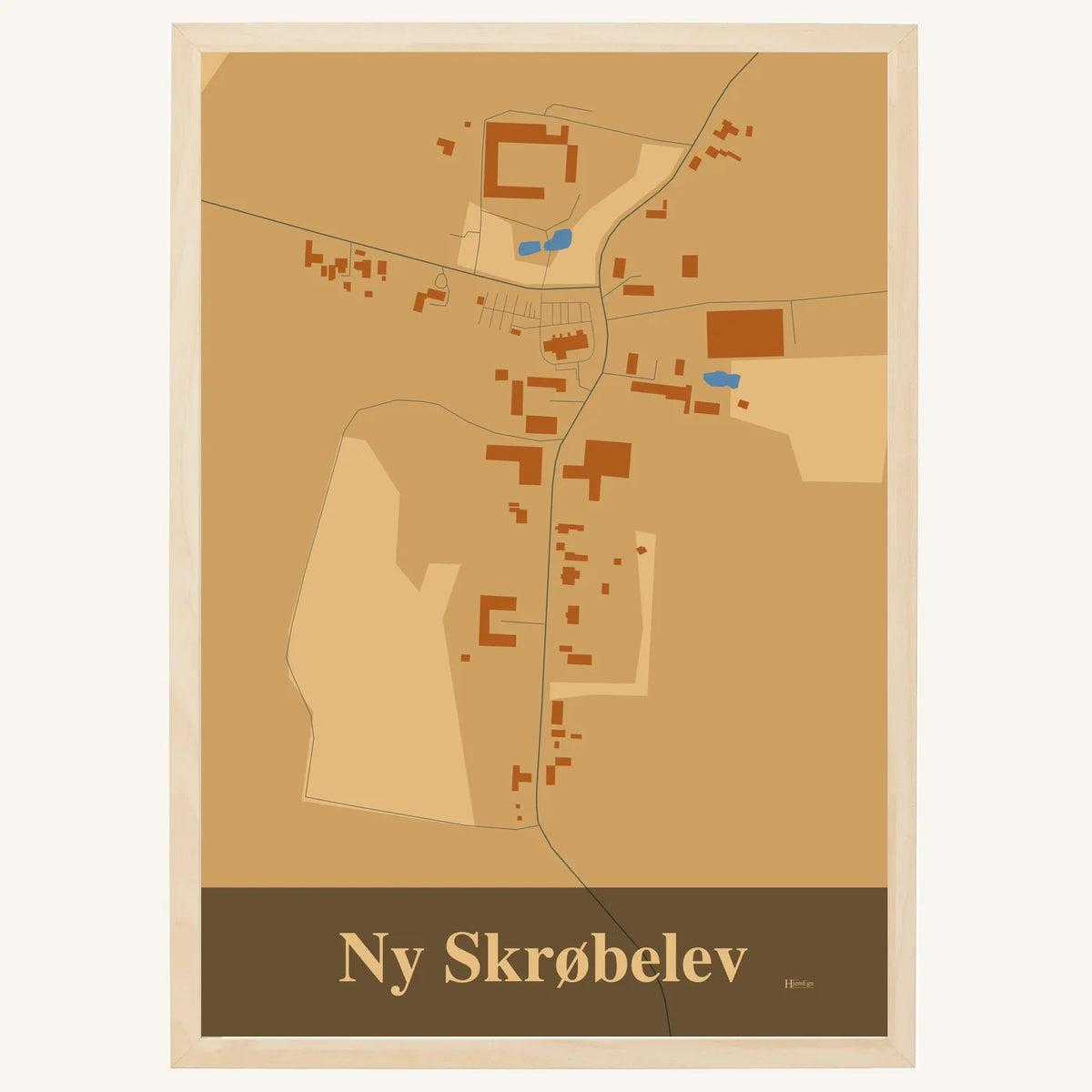 Ny Skrøbelev plakat – Firkantet 2026 – Lys pastel brun