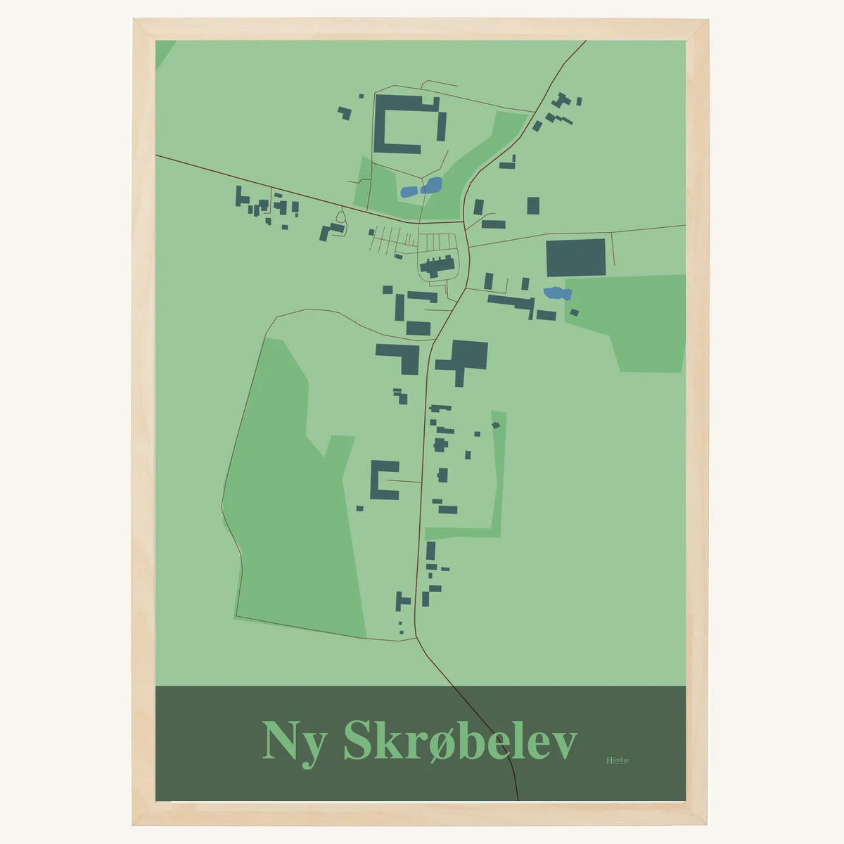 Ny Skrøbelev plakat – Firkantet 2026 – Lys pastel grøn