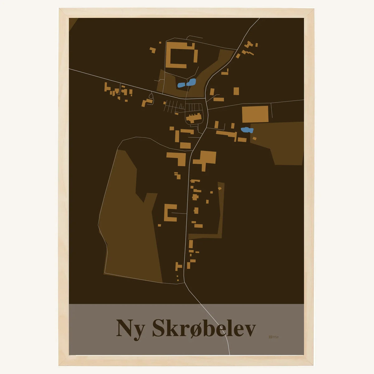 Ny Skrøbelev plakat – Firkantet 2026 – Mørk brun
