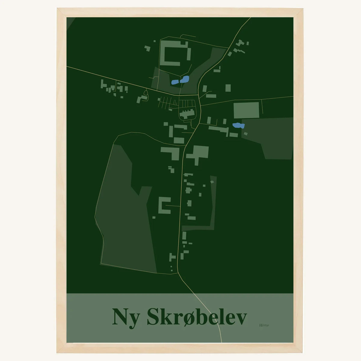 Ny Skrøbelev plakat – Firkantet 2026 – Mørk grøn