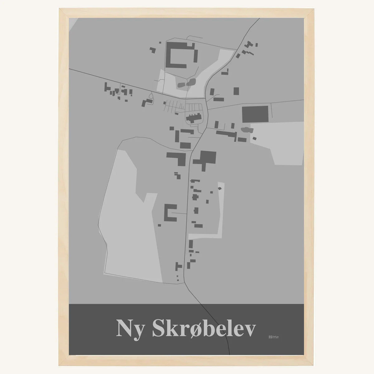Ny Skrøbelev plakat – Firkantet 2026 – Lys pastel grå