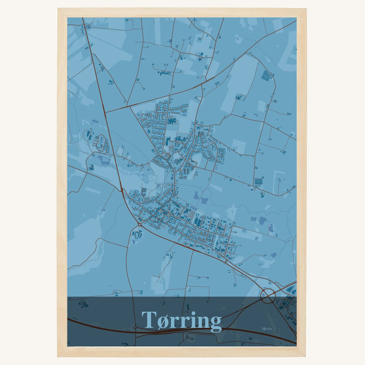 Tørring plakat – Firkantet 2026 – Lys pastel blå