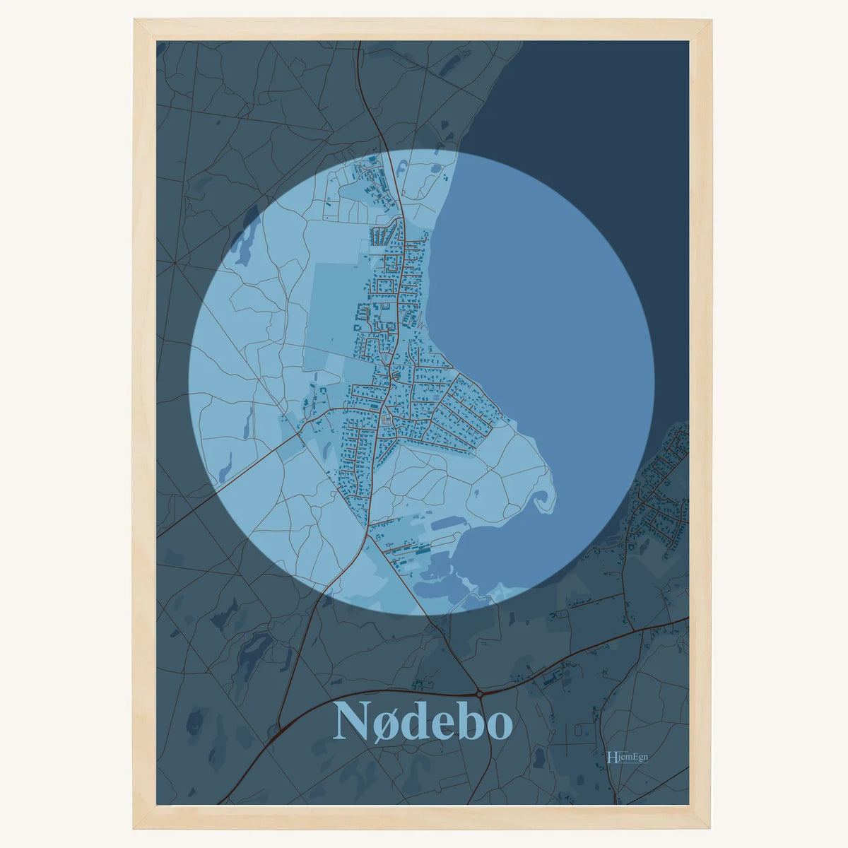 Nødebo plakat – Centrum 2026 – Lys pastel blå