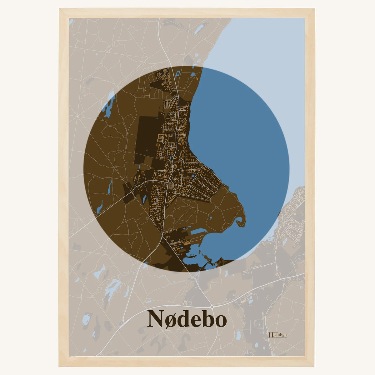 Nødebo plakat – Centrum 2026 – Mørk brun