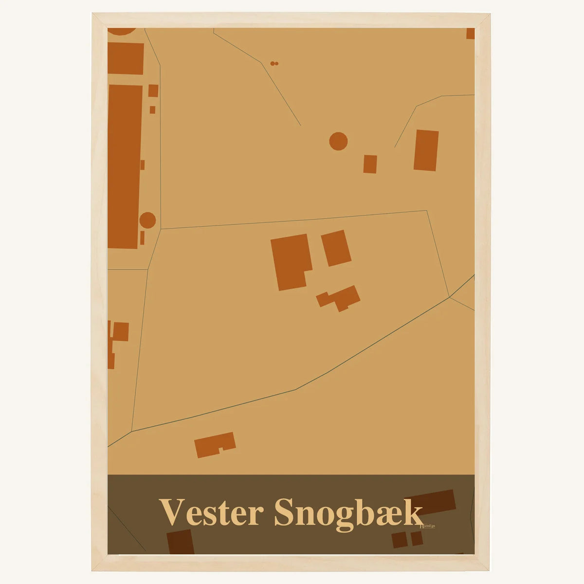 Vester Snogbæk plakat – Firkantet 2026 – Lys pastel brun