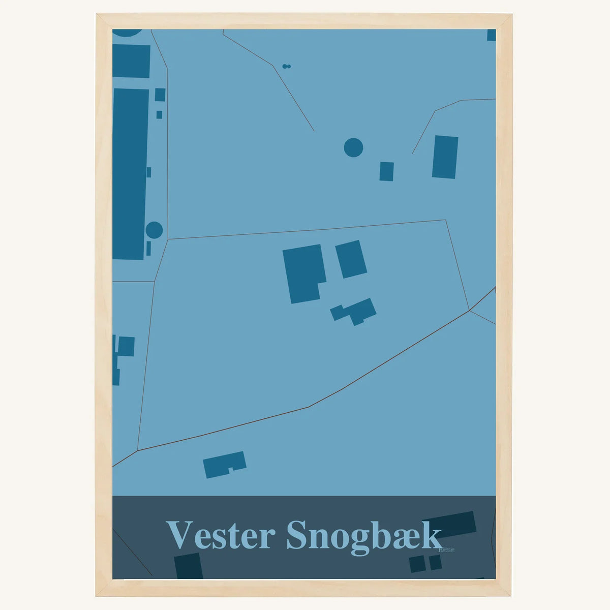 Vester Snogbæk plakat – Firkantet 2026 – Lys pastel blå